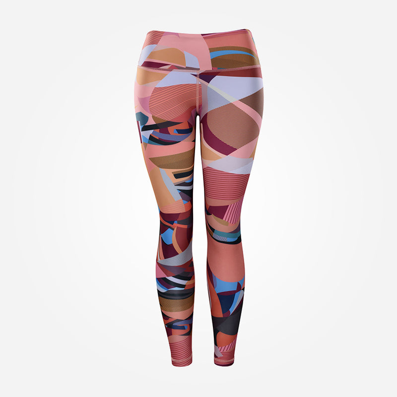 Simulation Print Leggings  Fitness leggings women, Polyester leggings,  Geometric print leggings